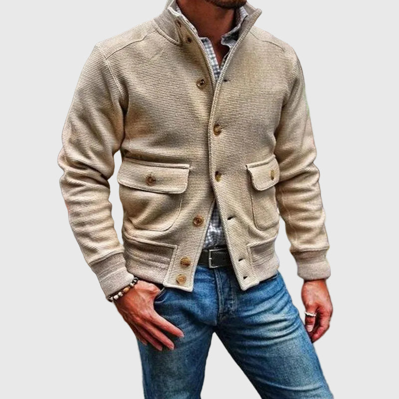 Diego | Chaqueta de Cuello Alto Sólido