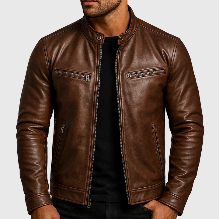 James | Chaqueta de Cuero Vintage Barger