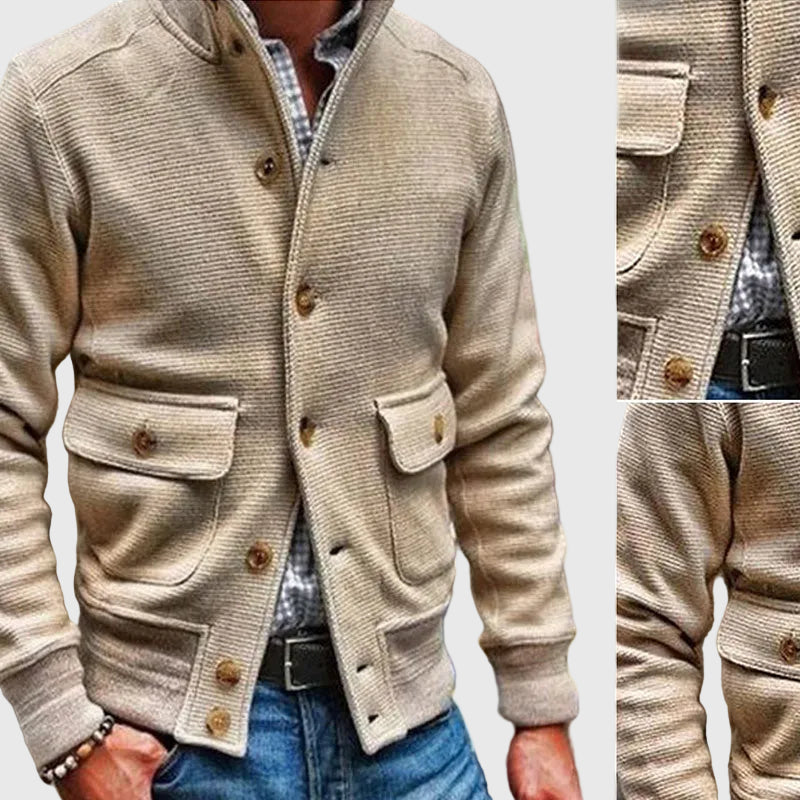 Diego | Chaqueta de Cuello Alto Sólido