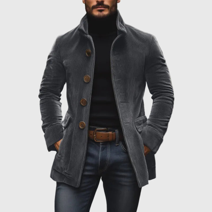 Héctor | Chaqueta de Pana con Cuello Mao