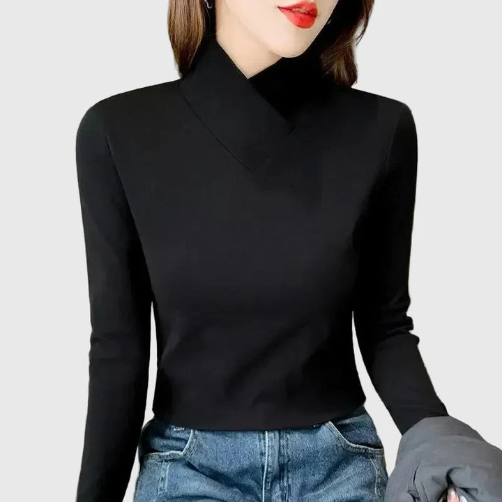 Avery | Camiseta de Cuello Alto Chic