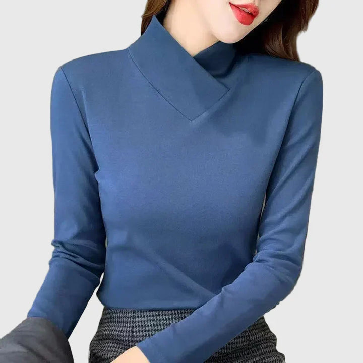 Avery | Camiseta de Cuello Alto Chic
