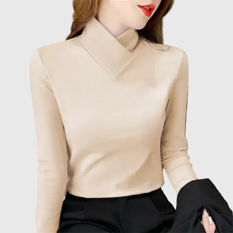 Avery | Camiseta de Cuello Alto Chic