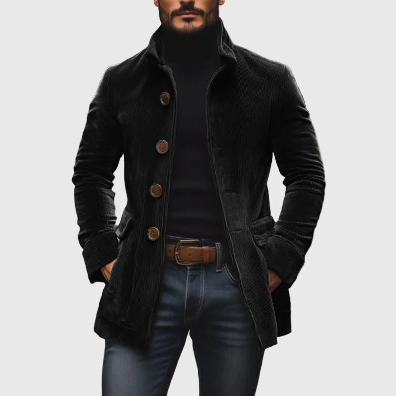 Héctor | Chaqueta de Pana con Cuello Mao