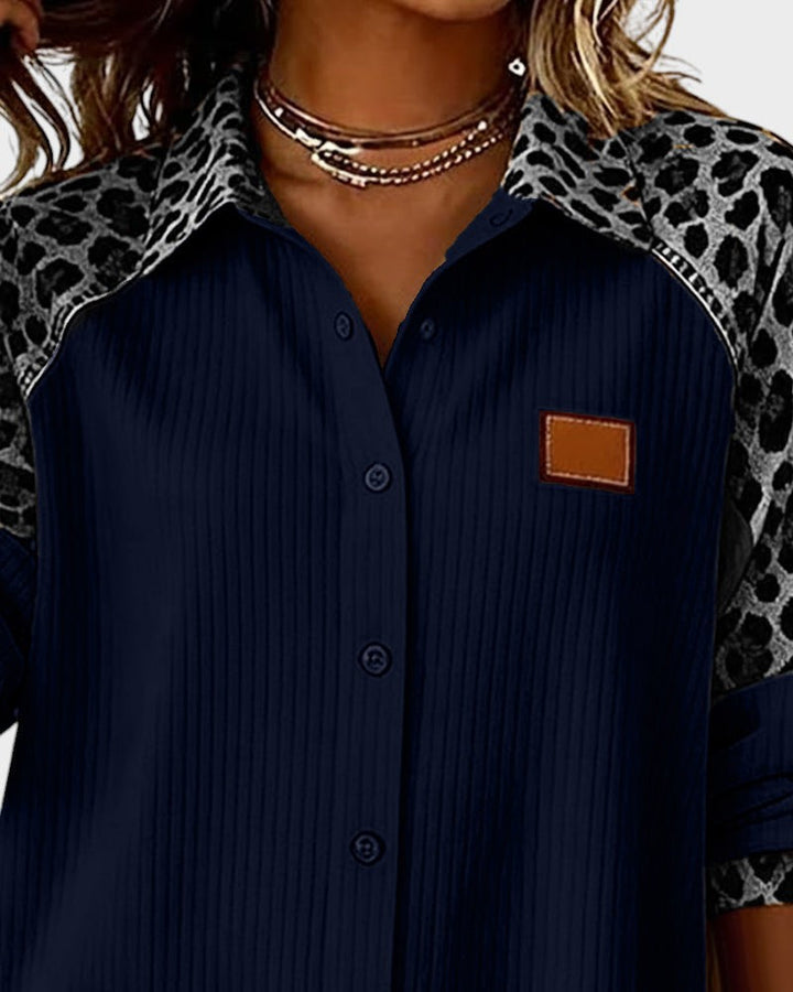 Mireia | Camisa de botones con estampado leopardo