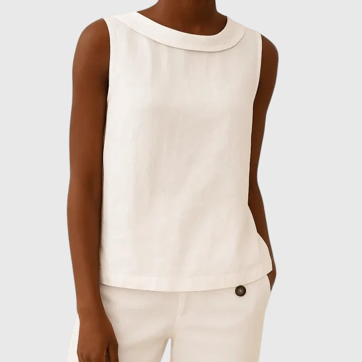 Anastine | Top Elegante con Cuello de Rodillo