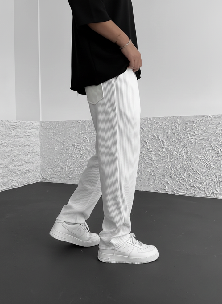 Javier | Pantalón acanalado relajado