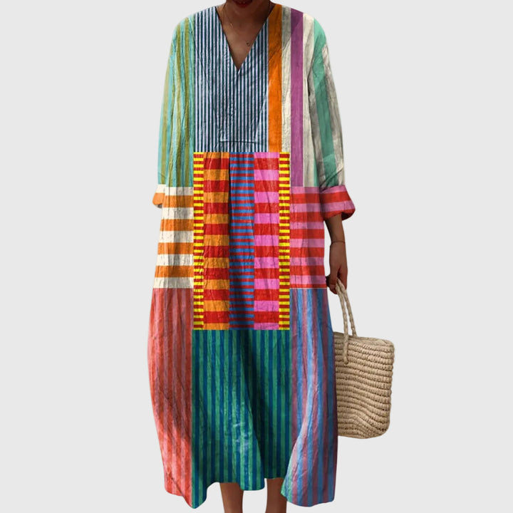 Stephanie | Vestido Midi Geométrico