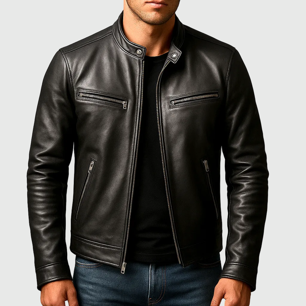 James | Chaqueta de Cuero Vintage Barger