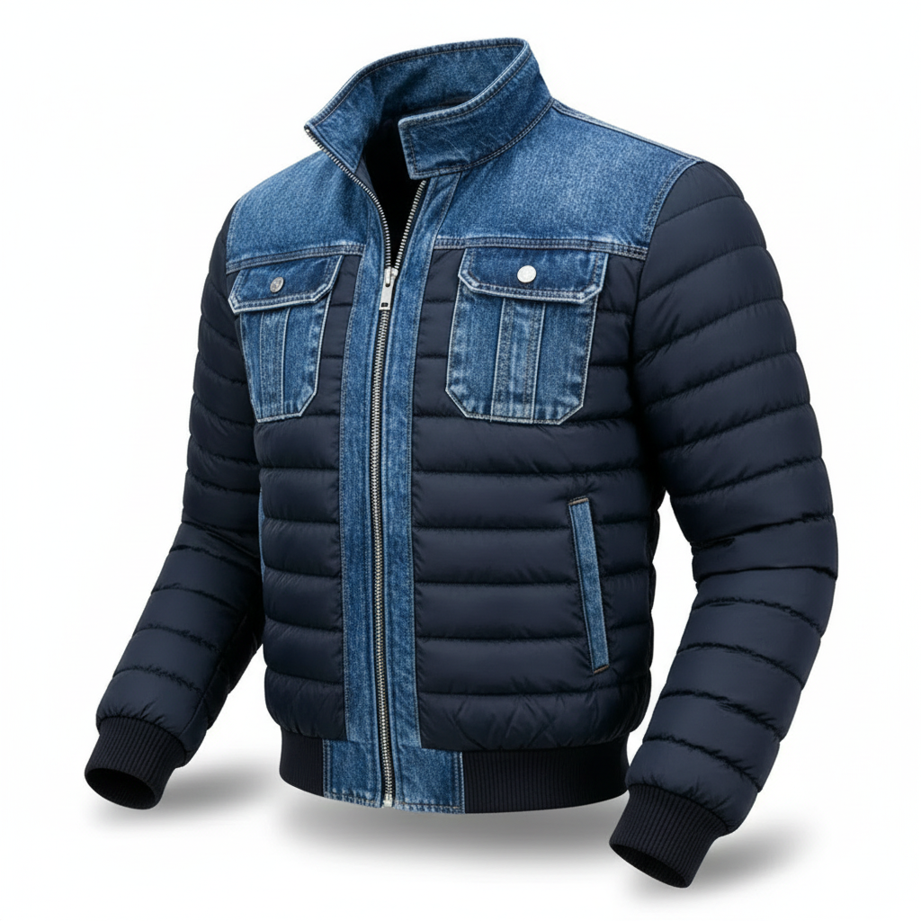 Maison | Chaqueta Acolchada Híbrida de Denim
