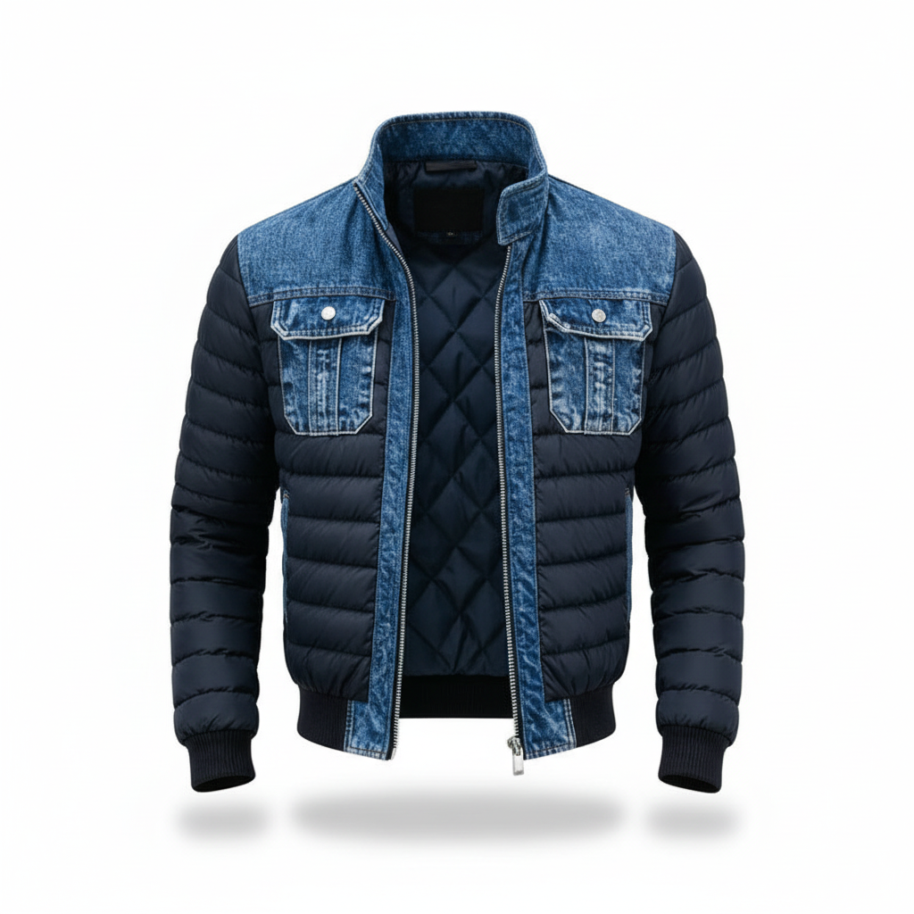 Maison | Chaqueta Acolchada Híbrida de Denim