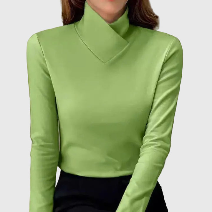 Avery | Camiseta de Cuello Alto Chic