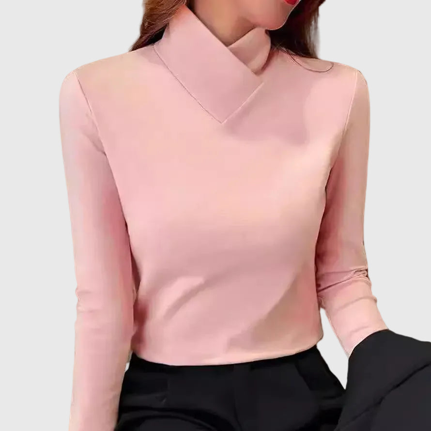 Avery | Camiseta de Cuello Alto Chic