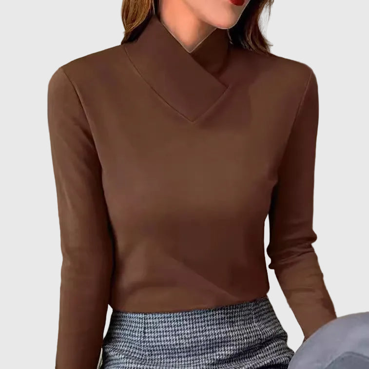 Avery | Camiseta de Cuello Alto Chic