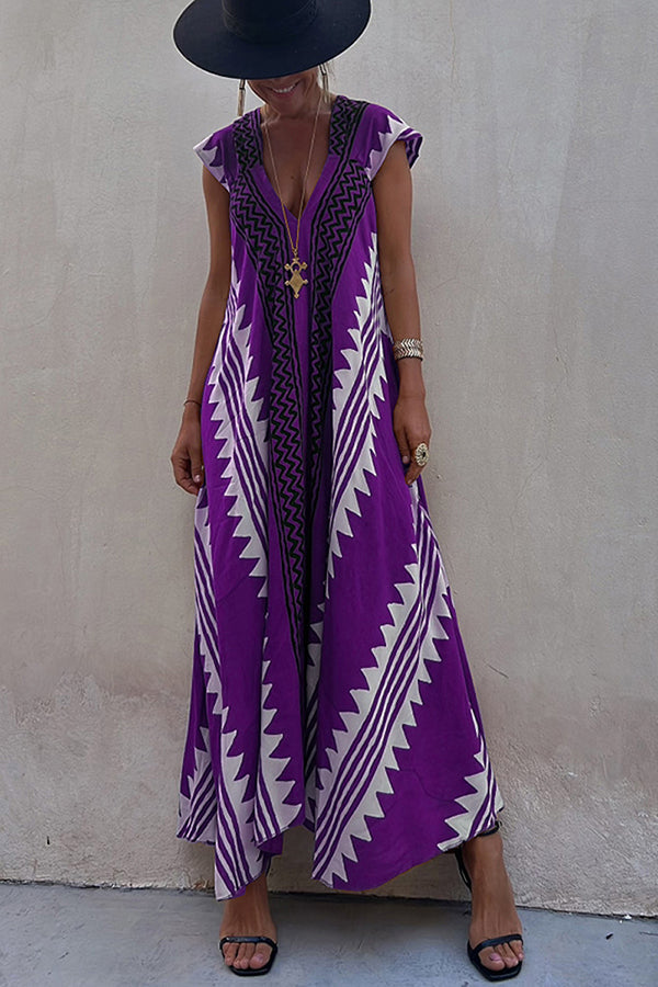Camille | Vestido bohemio casual con escote en V