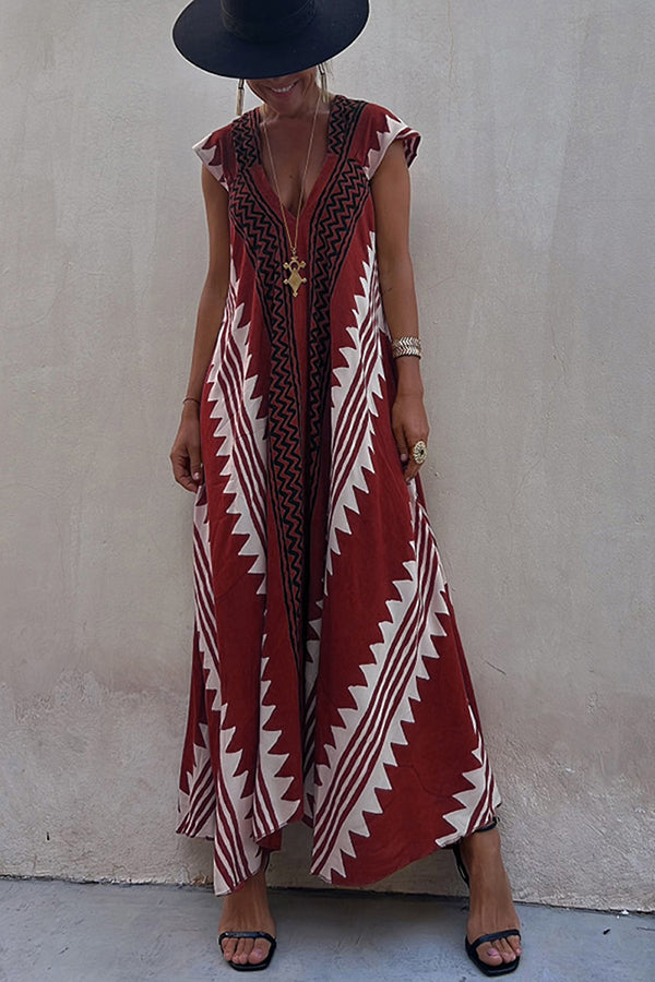 Camille | Vestido bohemio casual con escote en V