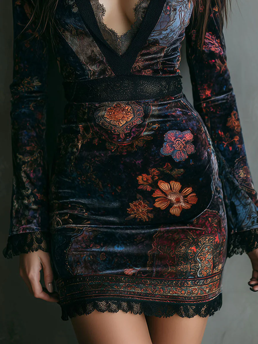 Berta | Mini floral vestido