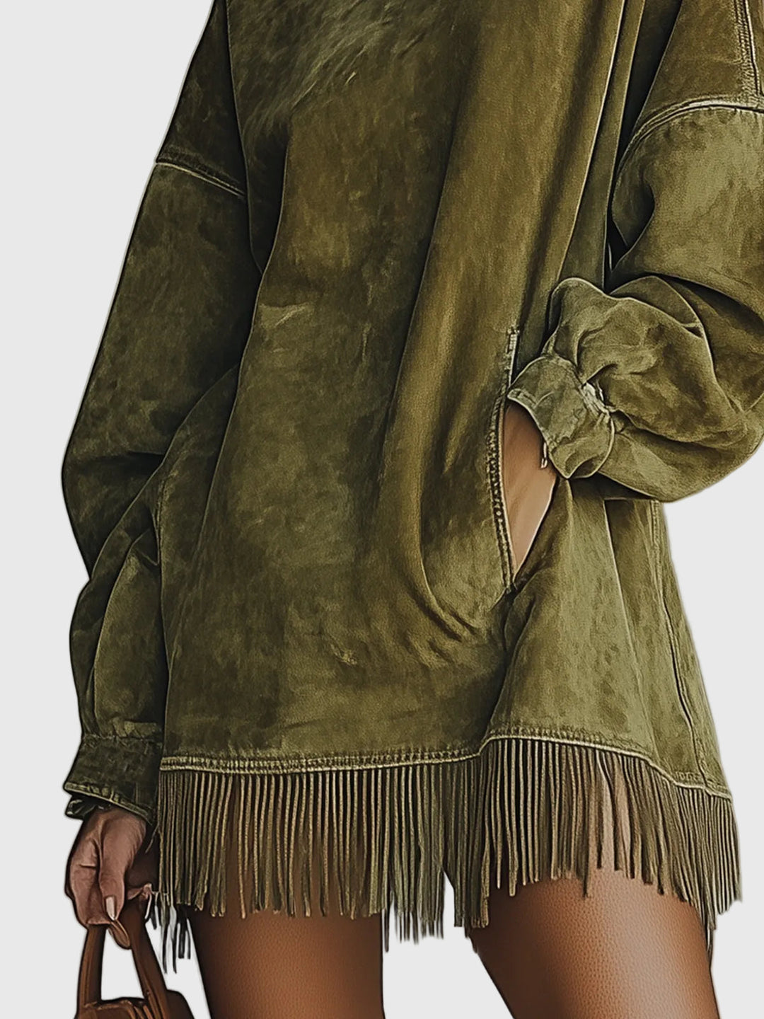 Oliva | Vestido de Cuello Alto