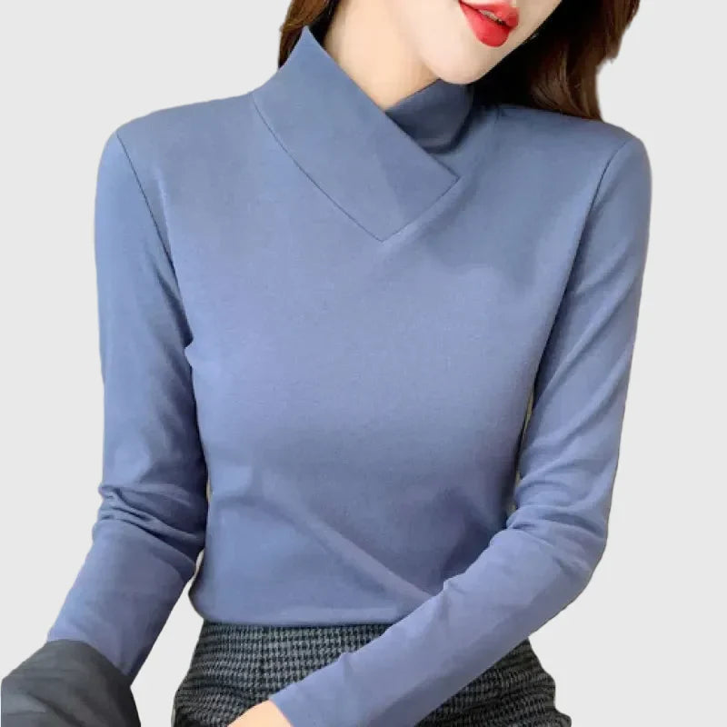 Avery | Camiseta de Cuello Alto Chic