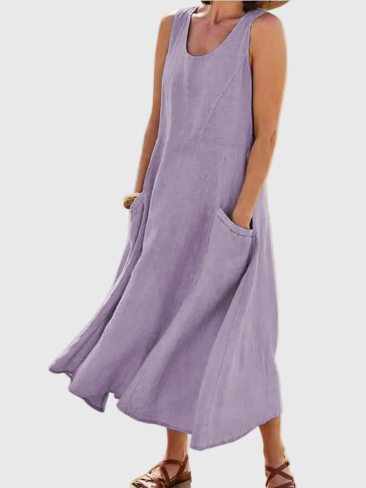 Kim | Vestido Midi Fluyente y Fresco
