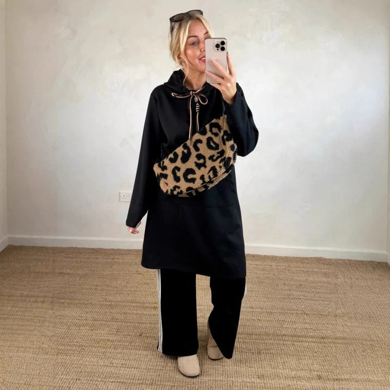 Lorena | Sudadera Larga con Capucha Oversize