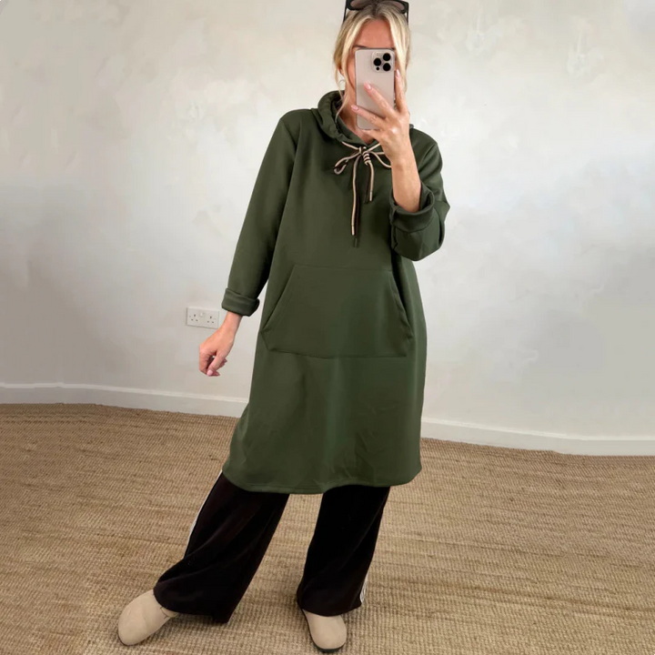 Lorena | Sudadera Larga con Capucha Oversize