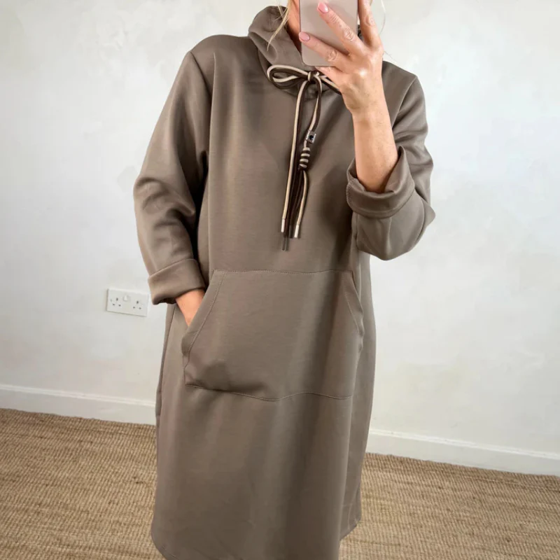Lorena | Sudadera Larga con Capucha Oversize