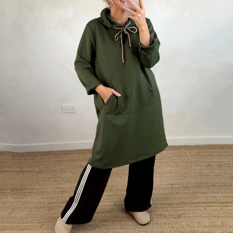 Lorena | Sudadera Larga con Capucha Oversize
