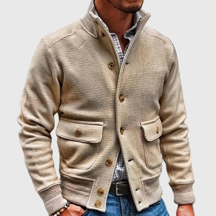 Diego | Chaqueta Sólida de Cuello Alto