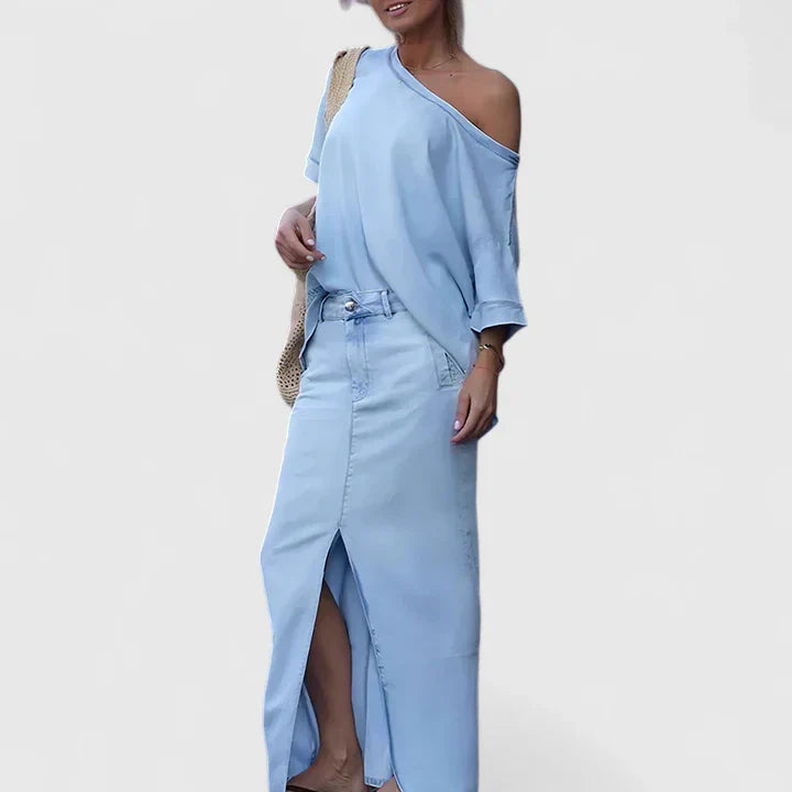 Averlynn | Conjunto de Falda Maxi Elegante